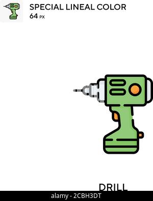 Drill icona vettore colore lineare speciale. Icone di drill per il vostro progetto di affari Illustrazione Vettoriale