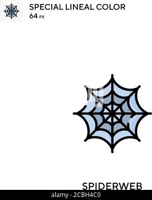 Icona vettore colore lineare speciale spiderweb. Spiderweb icone per il vostro progetto di business Illustrazione Vettoriale