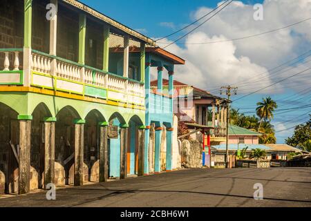Centro della città caraibica Georgetown, Charlotte, Saint Vincent e Grenadine Foto Stock