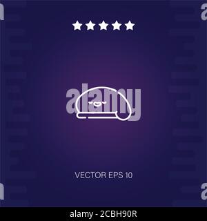 icona vettore cappello militare illustrazione moderna Illustrazione Vettoriale