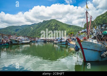 Daxi Fishing Harbour situato nella contea di yilan, taiwan Foto Stock