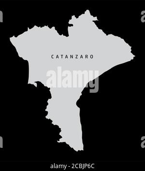 Mappa della provincia di Catanzaro Illustrazione Vettoriale