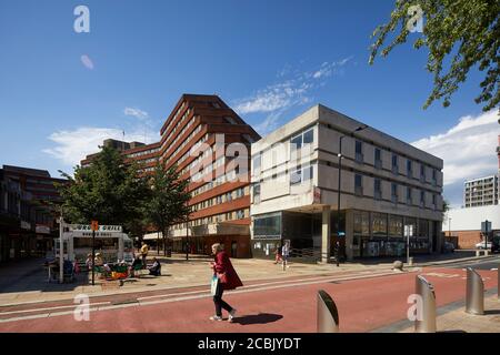 Moorfoot Building è un grande edificio di uffici a Sheffield, South Yorkshire ex ufficio governativo ora uffici del consiglio Foto Stock