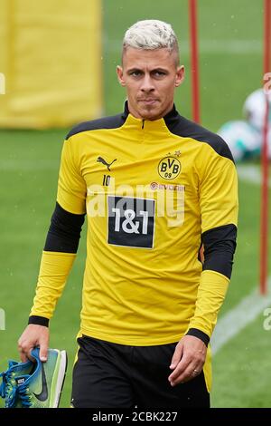 Bad Ragaz, Schweiz. 14. Agosto 2020. Thorganor Hazard beim Training der ersten Mannschaft von Borussia Dortmund in Bad Ragaz. Die Borussen verbringen im Foto Stock