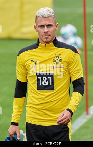 Bad Ragaz, Schweiz. 14. Agosto 2020. Thorganor Hazard beim Training der ersten Mannschaft von Borussia Dortmund in Bad Ragaz. Die Borussen verbringen im Foto Stock