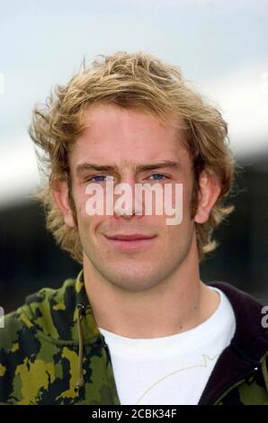 Ritratto del rugby gallese Alun Wyn Jones preso nel 2008. Foto Stock