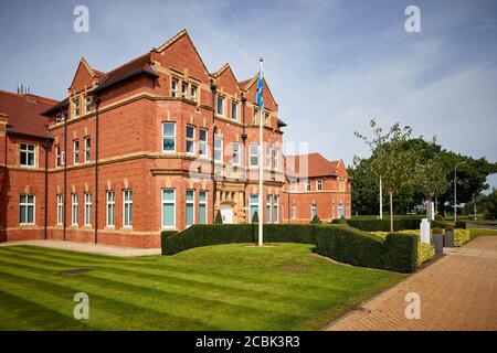 De Vere Cheadle House a Stockport un bellissimo hotel vittoriano ex Cheadle Royal Hospital - Priory Cheadle Royal, un ospedale psichiatrico di grado II Foto Stock