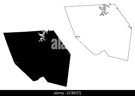 Edmonson County, Kentucky (Stati Uniti, Stati Uniti d'America, Stati Uniti, Stati Uniti, Stati Uniti) mappa vettoriale illustrazione, schizzo scrimolo Edmonson mappa Illustrazione Vettoriale