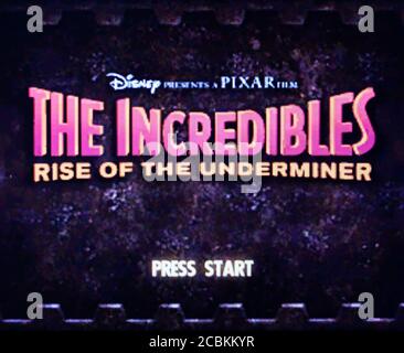 The Incredibles Rise of the Underminer - Nintendo Gamecube Videogioco - solo per uso editoriale Foto Stock