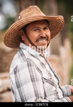 Ritratto di un cowboy, San Miguel de Allende, Guanajuato, Messico Foto Stock