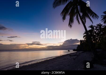 Anda Beach al tramonto, Bohol Island, Visayas, Filippine Foto Stock
