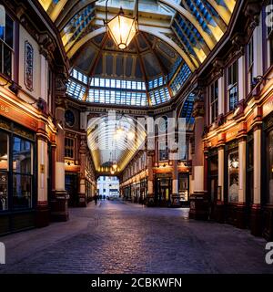 Interni tradizionali del Leadenhall Market, Londra, Regno Unito Foto Stock