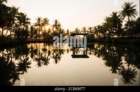 Keralan backwaters, Paravoor del Nord, Kerala, India Foto Stock