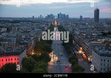 Avenue De la Grande Armee, Parigi, Francia Foto Stock
