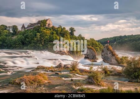Cascate del Reno, Neuhausen am Rheinfall, Sciaffusa, Svizzera, Europa Foto Stock