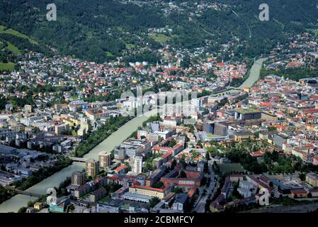 Innsbruck dall'alto Foto Stock