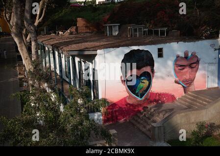 Wall Art nel distretto di Barranco Foto Stock