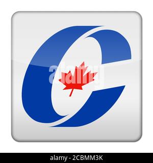 Partito conservatore del Canada logo app icona pulsante bandiera Foto Stock