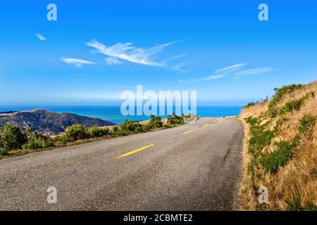 Scenic Highway n. 1 sulla costa del pacifico, California USA Foto Stock