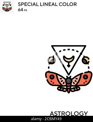Astrologia icona vettore di colore lineare speciale. Icone astrologiche per il vostro progetto aziendale Illustrazione Vettoriale