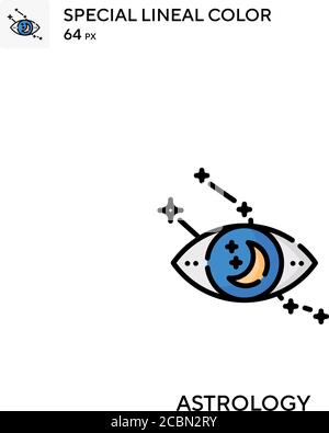 Astrologia icona vettore di colore lineare speciale. Icone astrologiche per il vostro progetto aziendale Illustrazione Vettoriale
