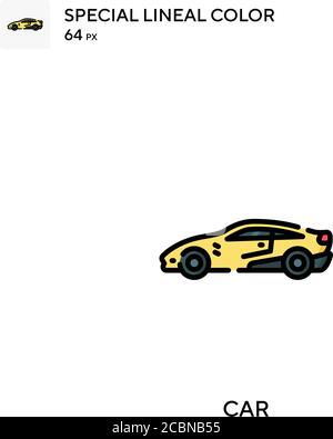 Icona vettore colore lineare speciale auto. Icone auto per il vostro progetto aziendale Illustrazione Vettoriale