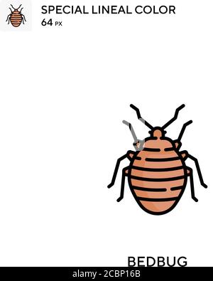 Bedbug icona vettore colore lineare speciale. Icone Bedbug per il vostro progetto aziendale Illustrazione Vettoriale