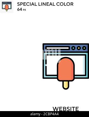 Sito Web icona vettore colore lineare speciale. Icone di Web site per il vostro progetto di affari Illustrazione Vettoriale