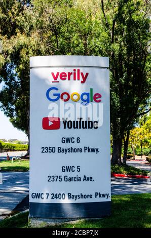 In verità le sedi di Google YouTube in Mountain View California USA Silicon Valley Foto Stock