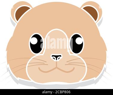Leoness testa cartone animato Illustrazione Vettoriale