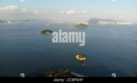 Kau Yi Chau, zona del piano della metropoli di Lantau Est o visione del futuro di Lantau a hong kong Foto Stock