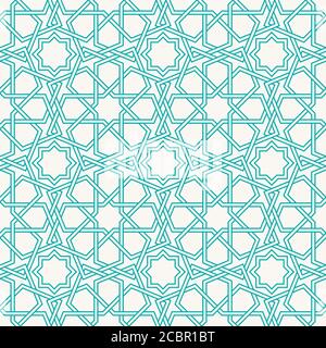 Intrecciano moderno tracciato, basata sul tradizionale orientale modelli arabo. Seamless sfondo vettoriale. Facile per ricolorare. Arabesque disegno geometrico. Trad Illustrazione Vettoriale