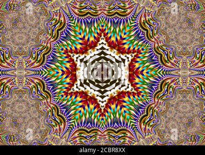 Mandala psichedelico Foto Stock