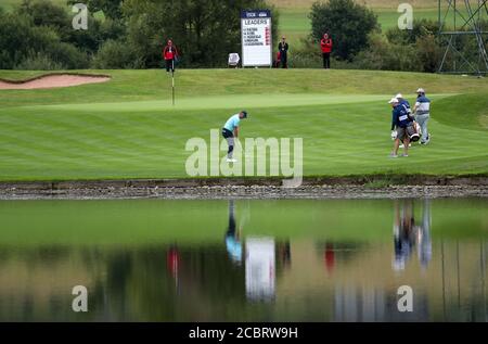 Inghilterra Callum Shinkwin durante il terzo giorno del Celtic Classic al Celtic Manor Resort. Foto Stock