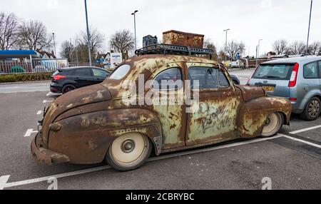 Old Ford Super Deluxe Car circa 1946 Foto Stock