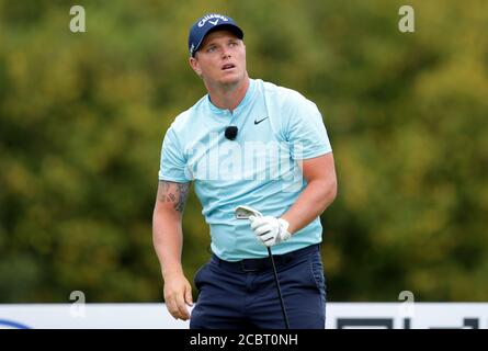 Inghilterra Callum Shinkwin durante il terzo giorno del Celtic Classic al Celtic Manor Resort. Foto Stock