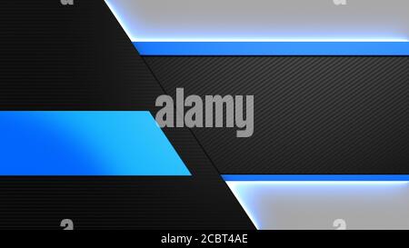 Studio TV. Sala notizie. Rendering 3D Foto Stock
