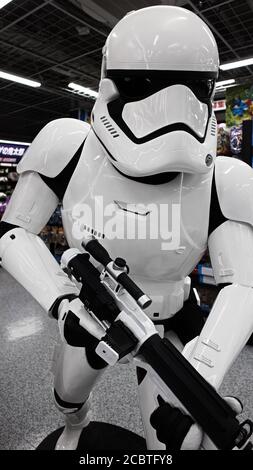 Star Wars Storm Trooper statua in Links Umeda, Osaka. Foto Stock