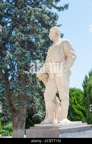 Gori, Georgia - Statua di Joseph Stalin al Museo Stalin di Gori, Shida Kartli, Georgia. Gori è la città natale di Joseph Stalin. Foto Stock