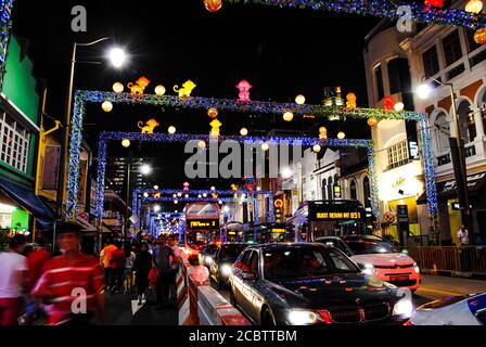 Festeggiamenti durante il Capodanno cinese 2016 a Singapore Foto Stock