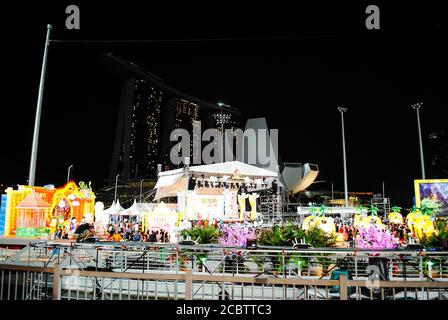 Festeggiamenti durante il Capodanno cinese 2016 a Singapore Foto Stock