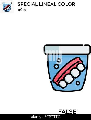 Falsa icona vettore colore lineare speciale. Icone false per il progetto aziendale Illustrazione Vettoriale