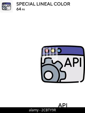Icona vettore colore lineare speciale API. Icone API per il vostro progetto aziendale Illustrazione Vettoriale