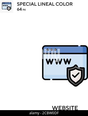 Sito Web icona vettore colore lineare speciale. Icone di Web site per il vostro progetto di affari Illustrazione Vettoriale
