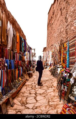 Un mercato ad Ait Benhaddou Foto Stock