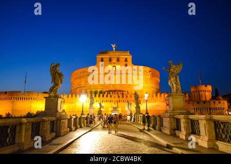 Castel Sant'Angelo e Ponte Sant'Angelo Foto Stock