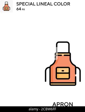 Grembiule icona vettore colore lineare speciale. Icone di grembiule per il vostro progetto di affari Illustrazione Vettoriale