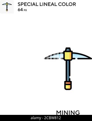 Icona vettore colore lineal speciale minerario. Icone di data mining per il vostro progetto aziendale Illustrazione Vettoriale