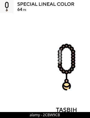 Tasbih icona vettore colore lineare speciale. Icone Tasbih per il vostro progetto aziendale Illustrazione Vettoriale