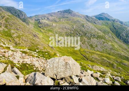 Scafell Pike, la montagna più alta d'Inghilterra, Lake District National Park, Cumbria Foto Stock